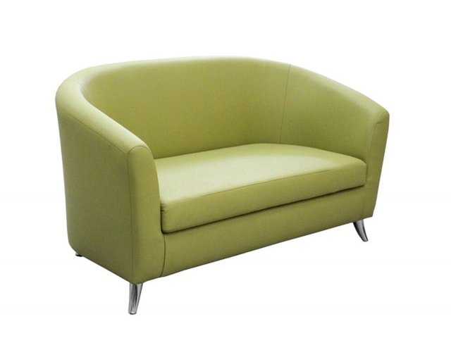 Диван офисный Алекто, обивка искусственная кожа Galaxy Light Green