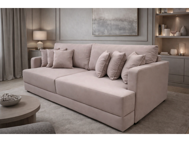Диван еврокнижка Сиена с 5 декоративными подушками, Velutto 37