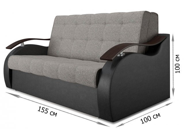 Диван аккордеон Братислава Lega grey, сп.место 120х195