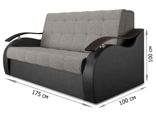 Диван аккордеон Братислава Lega grey, сп.место 140х195