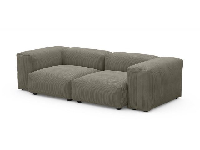 Диван Фиджи двухсекционный малый 231х116х84 см, велюр Cilium Brown