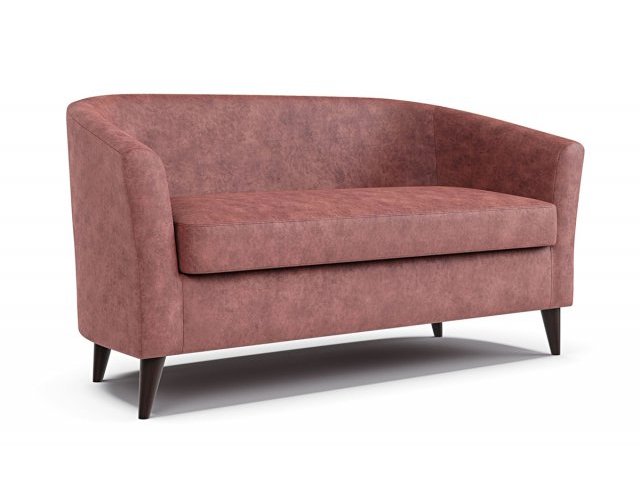 Диван офисный Алекто 2.0, цвет темно-розовый, велюр Goya Coral