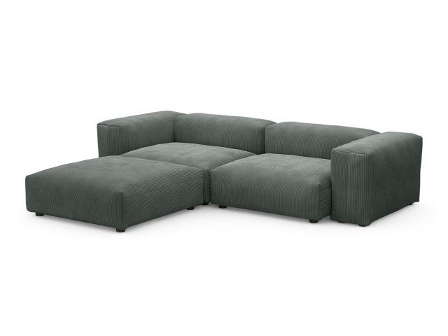 Угловой диван с оттоманкой Фиджи Cilium Grafit