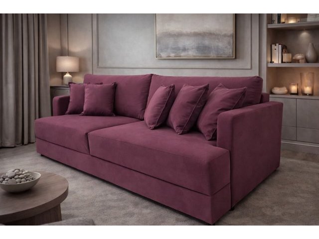 Диван еврокнижка Сиена с 5 декоративными подушками, Velutto 15