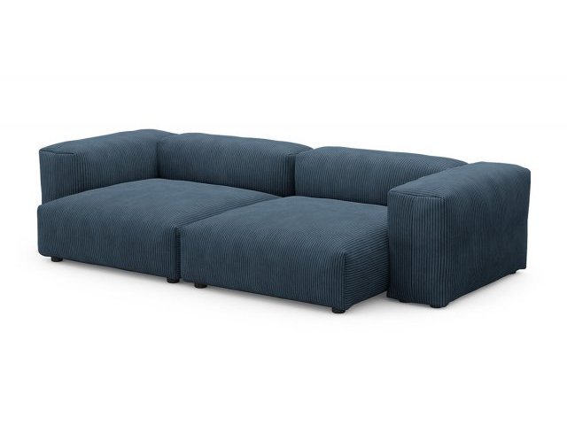 Диван модульный Фиджи двухсекционный большой и глубокий Cilium Indigo