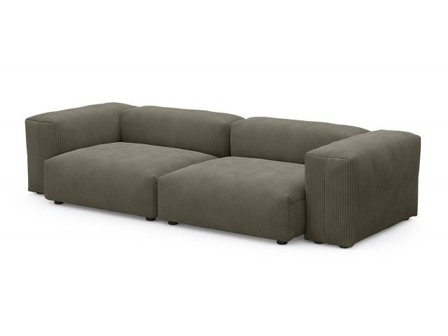 Диван модульный Фиджи двухсекционный большой, велюр Cilium Brown