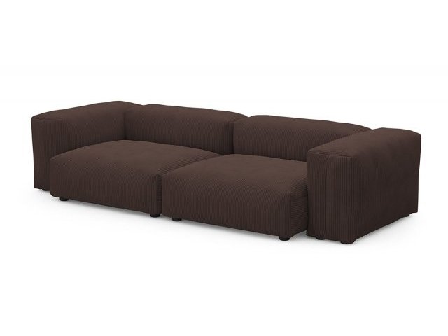 Диван модульный Фиджи двухсекционный большой, велюр Vivaldi 01