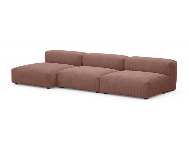 Модульный угловой диван с оттоманкой Фиджи малый, Cilium Coral