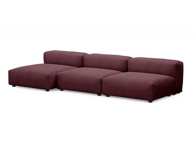 Модульный угловой диван с оттоманкой Фиджи малый, велюр Velutto 15