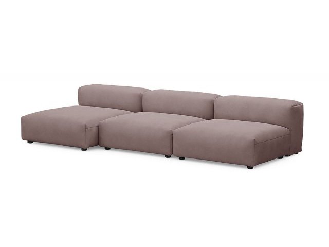 Модульный угловой диван с оттоманкой Фиджи малый, велюр Velutto 37