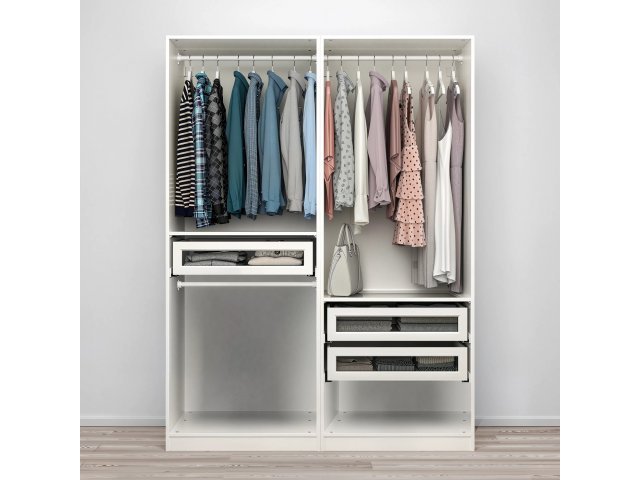 Гардероб PAX IKEA с 3 ящиками, 150х58х201 см