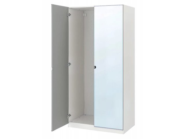 Гардероб PAX IKEA 2-дверный с зеркалом, 100х60х201 см