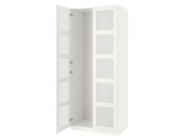 яГардероб PAX IKEA 2-дверный со стеклом, 100х60х236 см