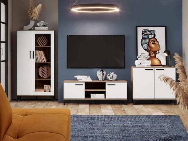 Гостиная Марсель 3, Дуб Крафт табачный/Меренга