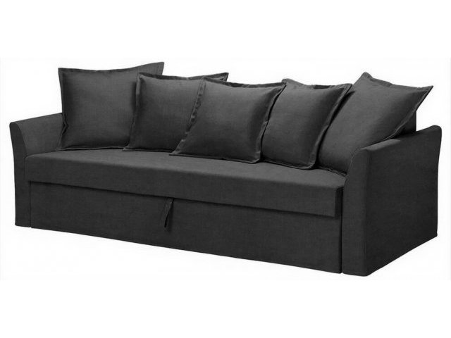 Диван еврокнижка Хольмсунд ИКЕА, обивка рогожка Savanna Plus Grafit