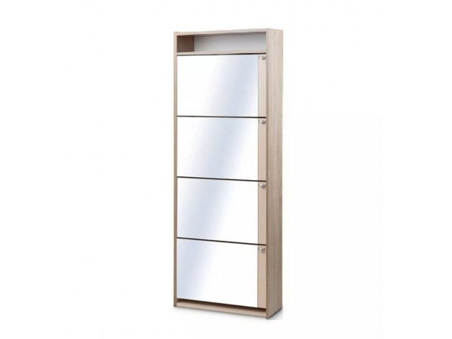 Обувница Комфорт К-4s с зеркалом Дуб сонома