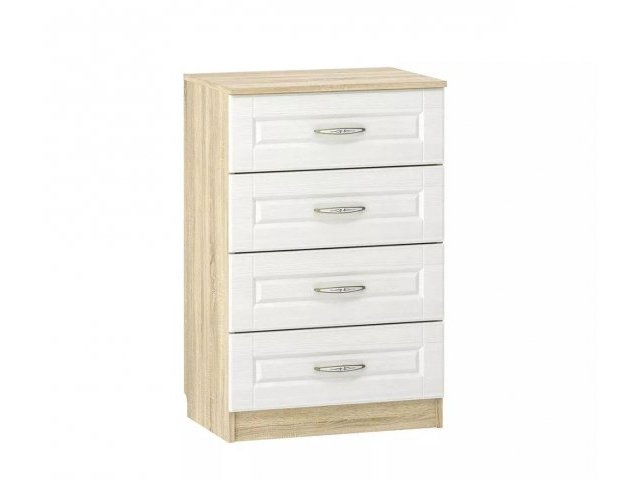 Комод Оливия НМ 040.38 Х, Белое дерево/Дуб Сонома