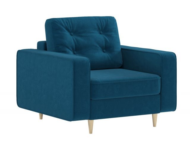 Кресло Феличита, с деревянными ножками, обивка велюр Velutto 54