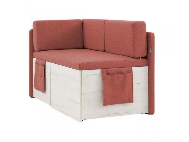 Кухонный диван Бартон 130х67х75 Savana Plus Coral, раскладной, с ящиком