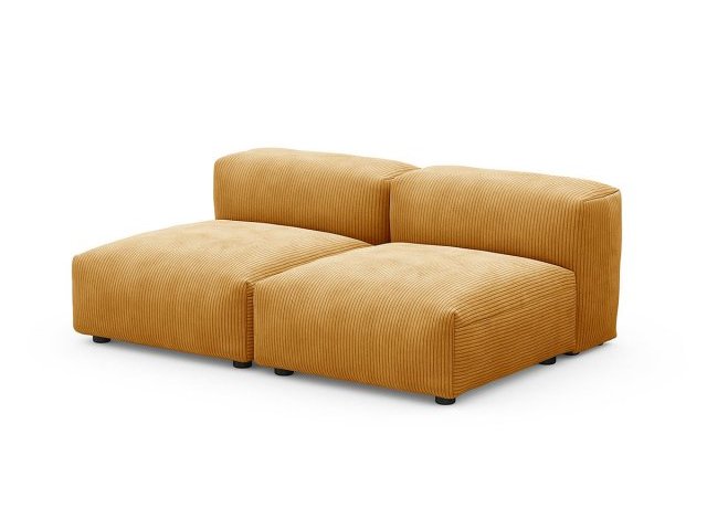 Сдвоенная модульная секция малая Фиджи, обивка велюр Cilium Umber