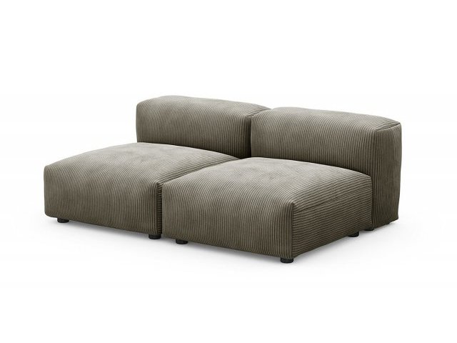 Сдвоенная модульная секция малая Фиджи, велюр Cilium Brown