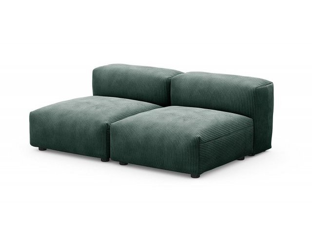 Сдвоенная модульная секция малая Фиджи, велюр Cilium Forest