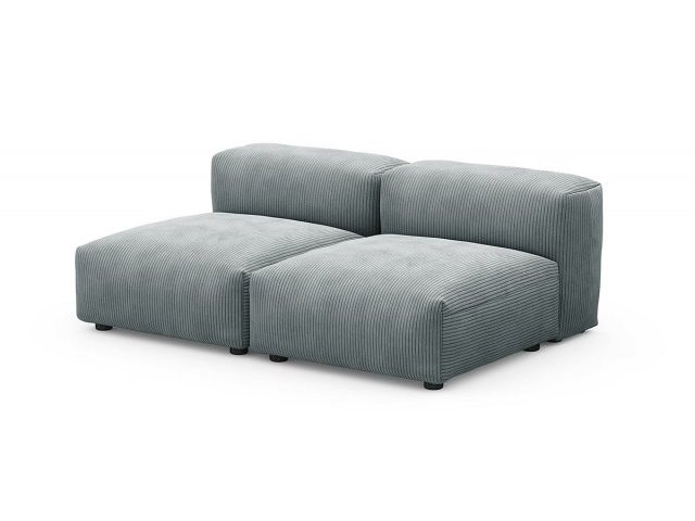 Сдвоенная модульная секция малая Фиджи, велюр Cilium Steel