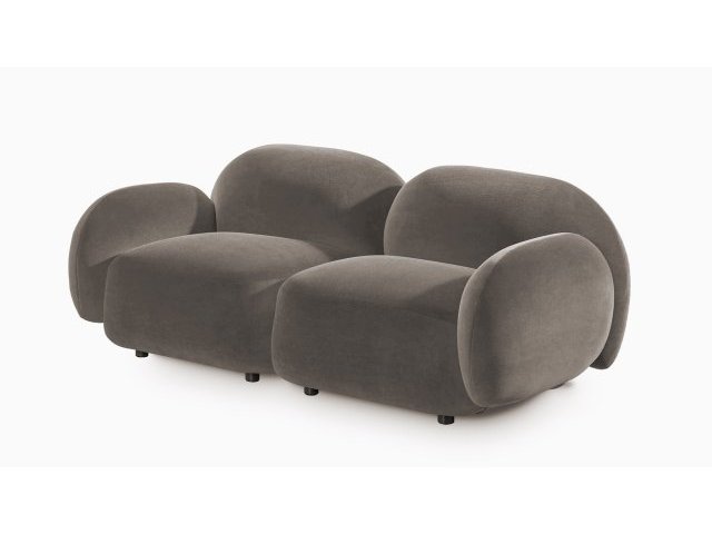 Диван Мальдивы двухсекционный, Фиеста-мебель, велюр Delta 08