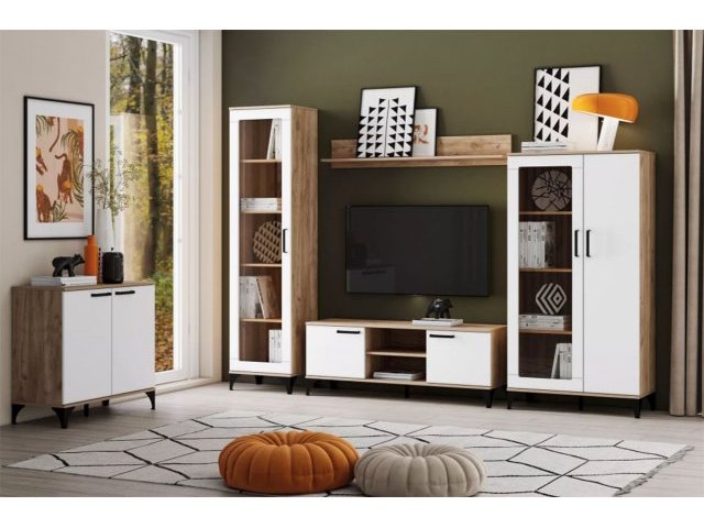 Марсель гостиная комплектация 1 Дуб Крафт табачный/Меренга