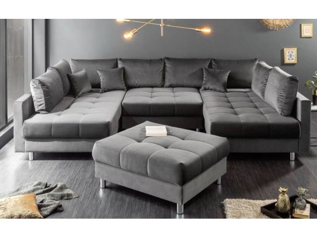 Модульный диван Ланиарт 4 модуля, велюровая обивка Velutto 32