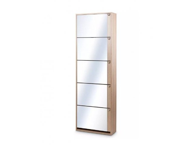 Обувница Комфорт К-5S с зеркалом Дуб сонома