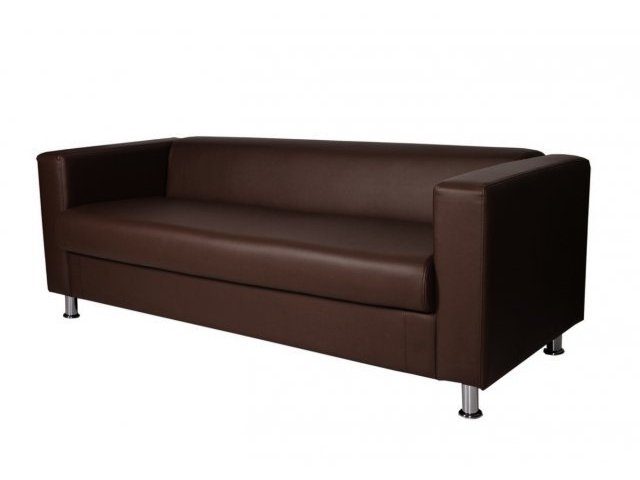 Офисный диван Милан 150 Sofa, искусственная кожа  Galaxy Dk. Brown