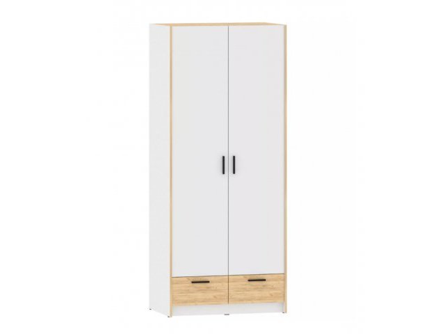 Шкаф для одежды Оттавия НМ 011.80, Белый Фасадный/Дуб Крафт Золотой