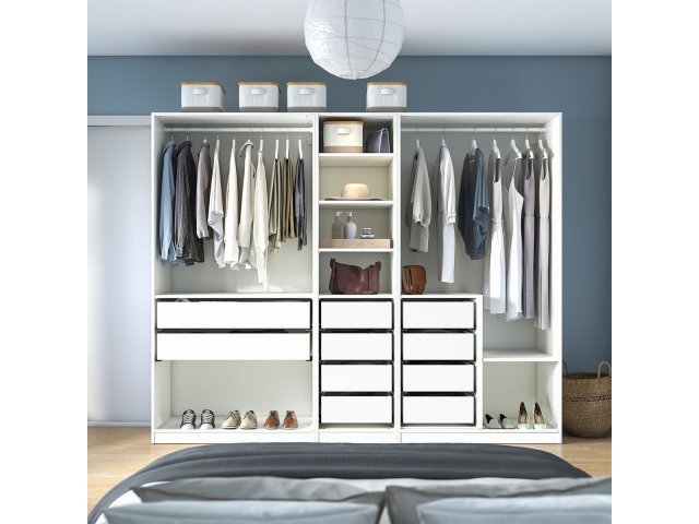 Гардероб Пакс PAX IKEA (комбинация) с 10 ящиками 250x58x201 см