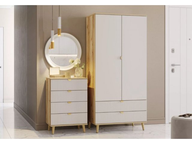 Прихожая Дакота Комплектация 1, Сантьяго софт/Дуб Делано