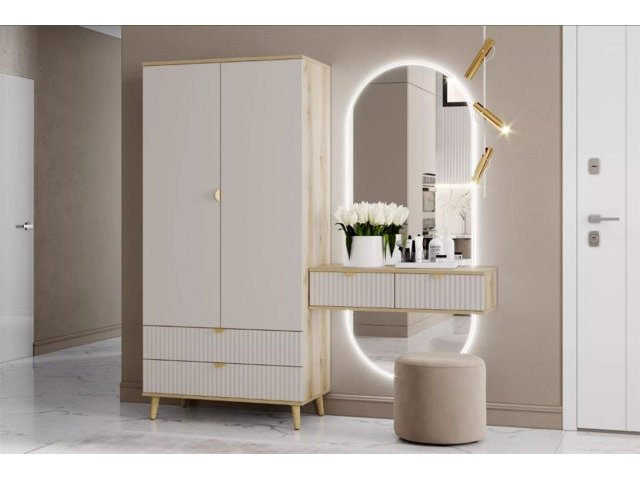 Прихожая Дакота Комплектация 2, Сантьяго софт/Дуб Делано