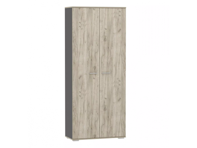 Шкаф для одежды Санти НМ 040.42, Антрацит/Дуб Крафт Серый/Антрацит