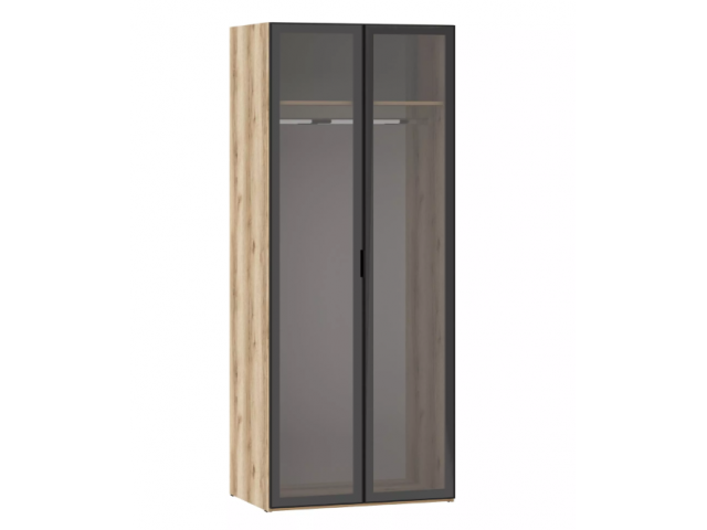 Шкаф для одежды Арден с Витриной 200.04, Черный/Дуб Делано