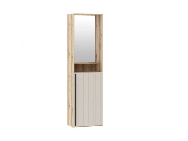 Шкаф Арден 200.08 с зеркалом для прихожей, Сантьяго софт/Дуб Делано
