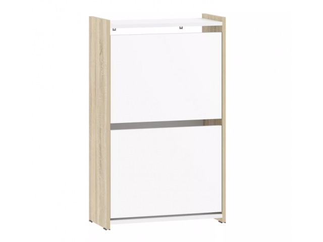 Тумба для обуви Симпл НМ 013.22 дуб сонома/белый