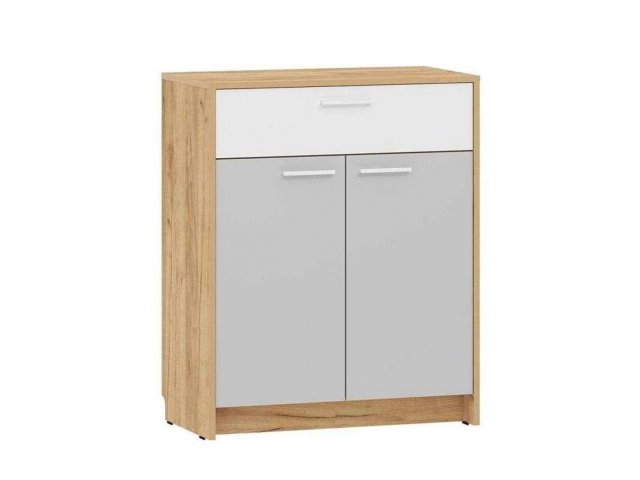 Тумба Нортон НМ 013.76, Дуб крафт золотой/белый/серый камень