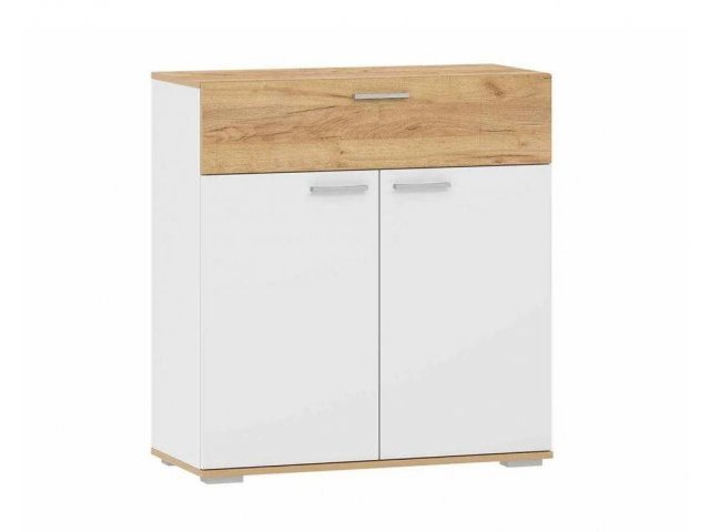 Тумба Санти НМ 013.77, Белый Фасадный/Дуб Крафт Золотой