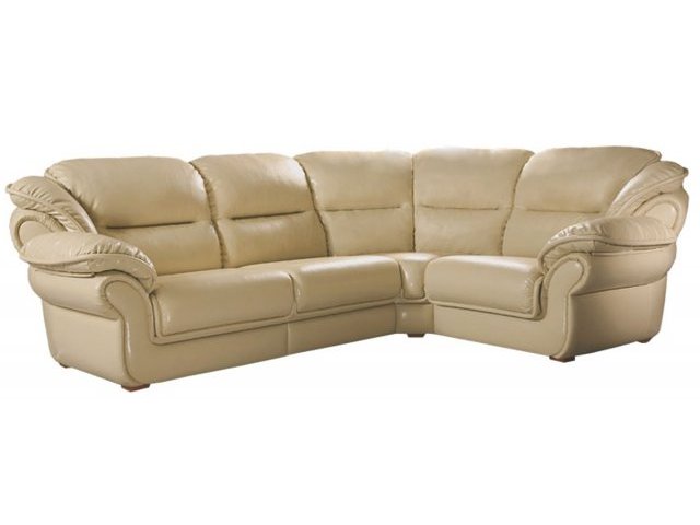 Угловой диван Адажио бежевый раскладной LAVSOFA