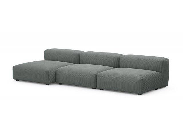Модульный угловой диван с оттоманкой Фиджи малый, Cilium Grafit