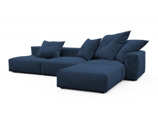 Модульный угловой диван с оттоманкой Фиджи большой Velutto 54