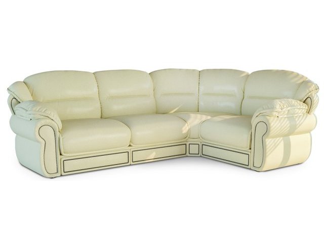 Угловой диван Адажио 2 молочный LAVSOFA