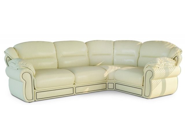 Угловой диван Адажио 2 раскладной молочный LAVSOFA