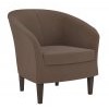 Кресло Оскар с подлокотниками, деревянные ножки, Велюр Луна 25 браун
