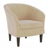 Кресло Оскар с подлокотниками, деревянные ножки, Велюр Луна 05 беж