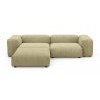 Угловой диван с оттоманкой Фиджи Cilium Cream